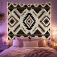 thumbnail image 2 of Geometric Diamond and Nested Shapes in Warm Earthy Palette, Nostalgic Folk Art for Nature Lovers, Intricate Tribal Wall Decor, Housewarming Gift, Tapestry Wall Hanging for Living Room and Bedroom, 2 of 7