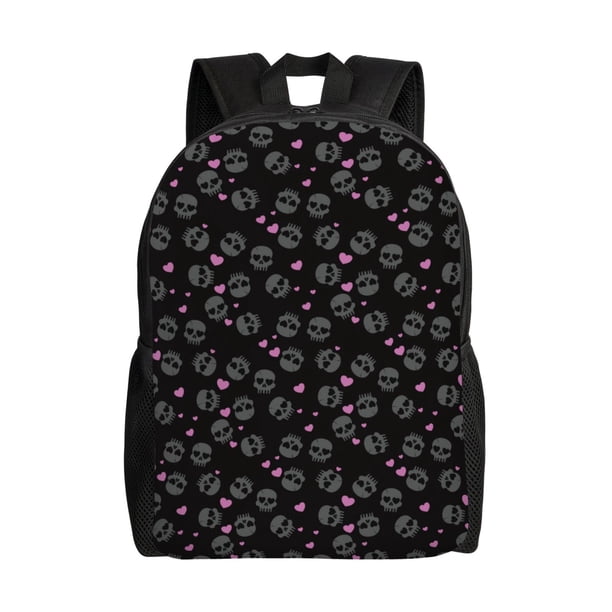 Fotbe Cool Skull Love Mochila de Viaje para Laptop, Mochila Ejecutiva Delgada y Resistente 15.6"