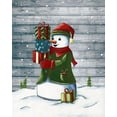 thumbnail image 2 of Josefina 20x24 Gold Ornate Wood Framed with Double Matting Museum Art Print Titled - Christmas Snowmen II, 2 of 4