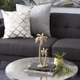 thumbnail image 3 of 7" x 16" Gold Polyresin Palm Tree Sculpture, by DecMode, 3 of 11