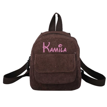 Kcolen Lightweight Corduroy Embroidery Backpack for Travel Daypack Bookbag Casual Backpack Travel Backpack