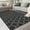 Black/White, variant on Junovo 5'x7'Modern Geometric Area Rug for Bedroom and Living Room, Fluffy Indoor Carpet for Family Room Decor,Gray