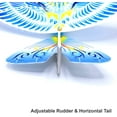 thumbnail image 4 of Self Flying eBird Blue Pigeon - Electronic Flying Bird Drone Toy. Adjust the Rudder to Make the Flapping Wings Bird Fly Forward and Back to You. 3 Flying Modes! No Remote Control Needed, USB Charging, 4 of 7