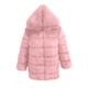 thumbnail image 2 of Abrigo y chaquetas de piel sintética con capucha y manga larga para mujer, de retazos de imitación, de longitud media, con capucha, para mujer, 2 of 5
