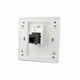 thumbnail image 1 of Double Pass Through Gigabit CAT6 Network Socket Female to Female RJ45 LAN Faceplate Straight Internet Jack, 86x86mm 1st, 1 of 5