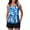 Blue Tie-dye, variant on Summer Mae Blouson Tankini Swimsuits for Women 2025 Tummy Control Two Piece Bathing Suits with Sporty Pockets Swim Shorts