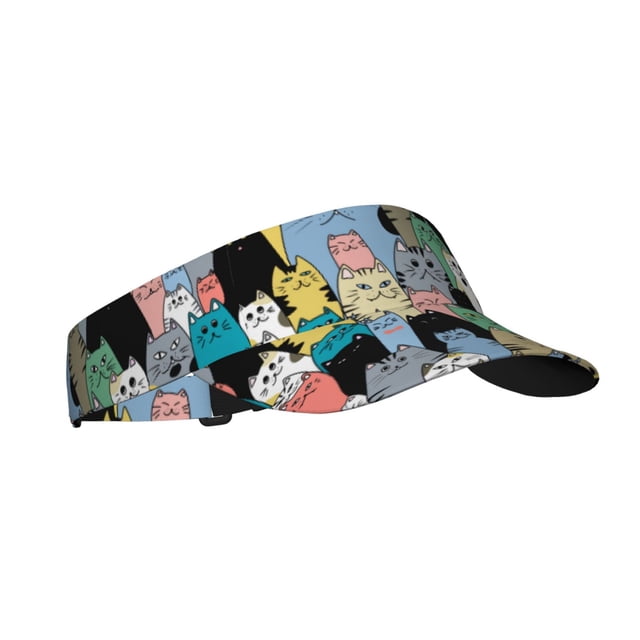 Balery Different Cats Gorra deportiva con visera ajustable para mujer y hombre (talla única)