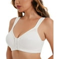 thumbnail image 1 of ORUYROP Women's Front Closure Full Coverage Back Support Posture Bra Wireless Comfy, 1 of 6