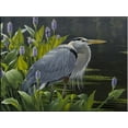 thumbnail image 1 of Ceramic Tile Mural - Biding Time Great Blue Heron- by Wilhelm Goebel - Kitchen backsplash / Bathroom shower, 1 of 1