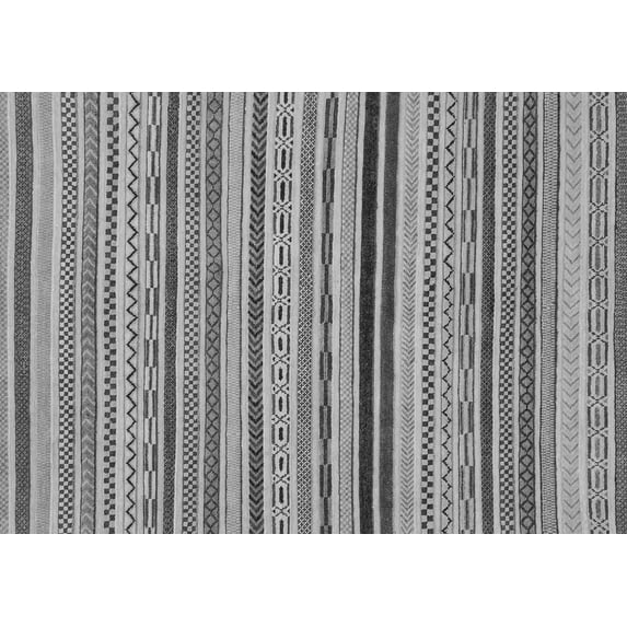 Ahgly Company Indoor Rectangle Abstract Gray Modern Area Rugs, 2' x 3'