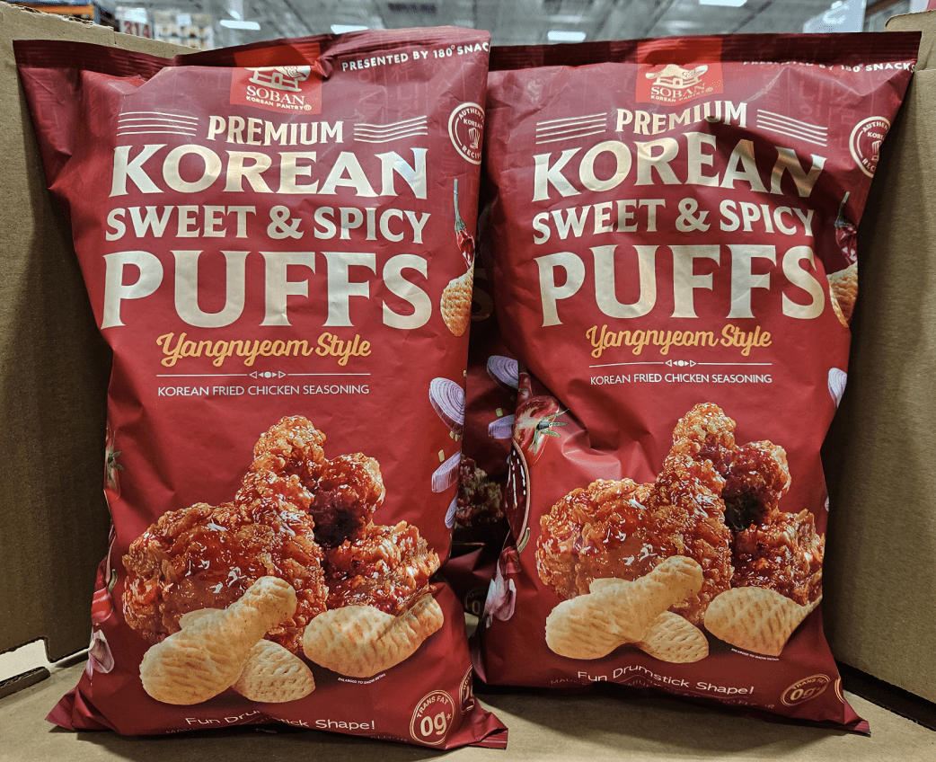 Soban Premium Korean Sweet & Spicy Puffs Yangnyeam Style 10.58oz 300g (2 Bags)