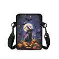 thumbnail image 2 of POLERO Halloween Cat Pattern Crossbody Bag Elastic Polyester Crossbody Coin Case for Womens, Lightweight with Zipper Crossbody Bags, 2 of 7