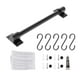 thumbnail image 1 of Estante de cocina negro con riel para colgar utensilios de cocina en la pared, con ganchos y tornillos 5 ganchos 30cm, 1 of 9