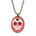 thumbnail image 1 of En México la cultura nacional de ilustración con calavera de ojos rojos Collar Colgante de cadena vintage Colección de joyas colgantes Unbranded M, 1 of 3
