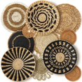 thumbnail image 1 of Juego de cestas de pared tejidas Xuhal Boho para colgar en la pared, 11 unidades, 1 of 7