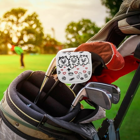 GOOHOCHY Golf Headcovers Cartoon Style Pu Leather 1Pack 5.3X4.7X1.2In