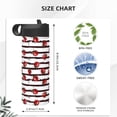 thumbnail image 4 of Honeii Ladybugs on Black and White Striped1 Print 18 oz Insulated Water Bottle with Straw Lid, Stainless Steel Sports Water Bottles, Double Walled Vacuum, Leak Proof, 4 of 8