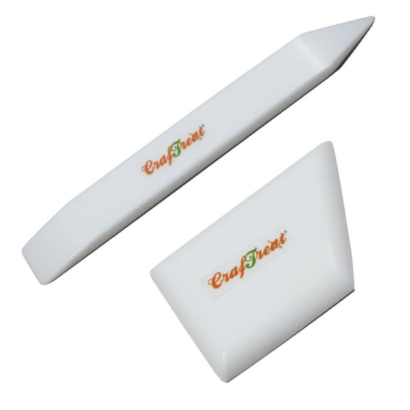 CrafTreat Teflon Bone Folder and Scoring Tool Set - Large and Ergo Square - Paper Scorer for Paper Crafting, Origami and Bookbinding