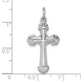 thumbnail image 2 of 16.7mm 925 Sterling Silver Rhodium Plated Polished Fancy Religious Faith Cross Pendant Necklace Pendant for Women, 2 of 2
