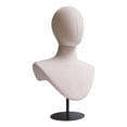 thumbnail image 3 of TOOYFUL Mannequin Head Hat Display Model Freestanding Desktop Decorative Adjustable Height Hat Rack for Hairpiece Cap Headset Glasses Black Base, 3 of 10