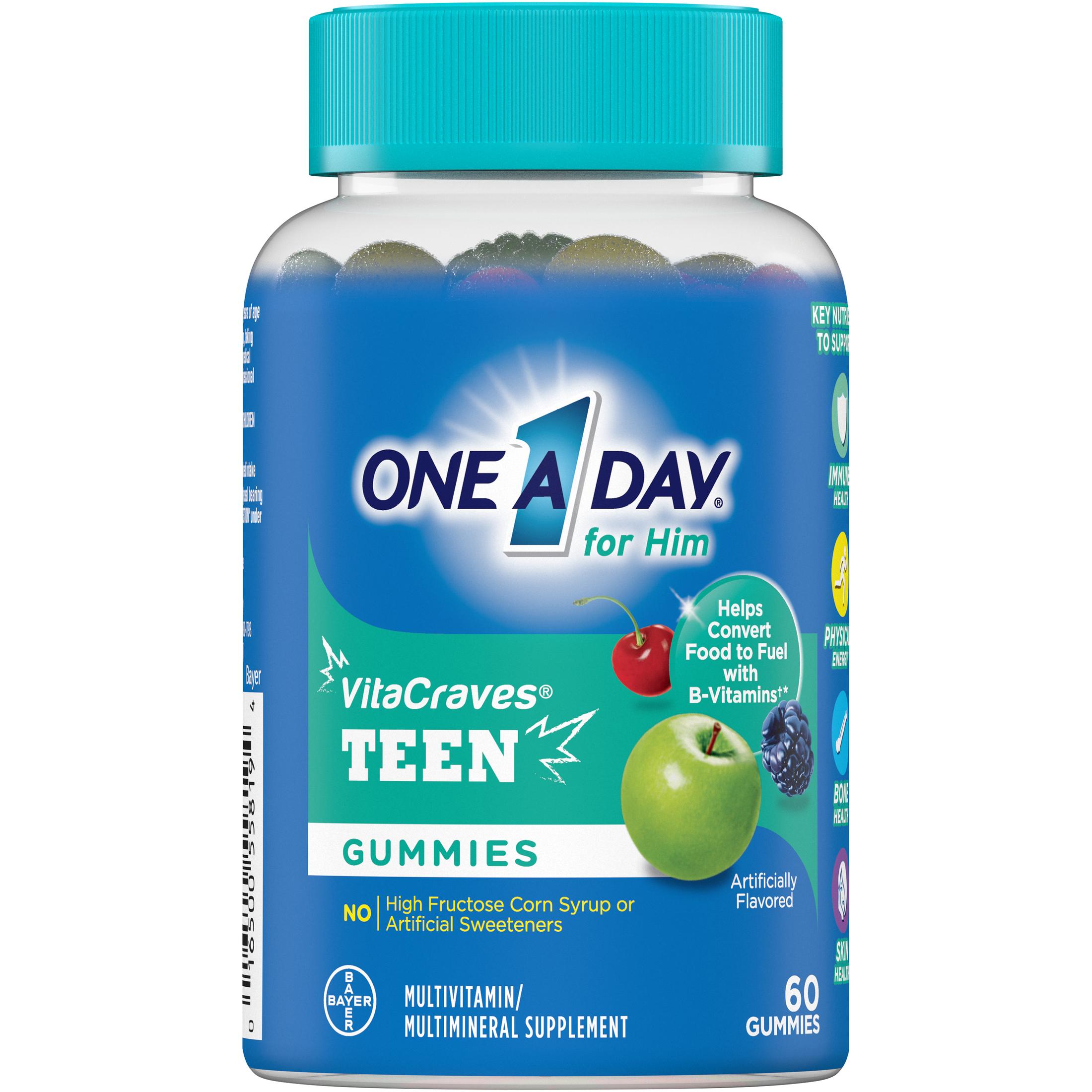 One A Day Teen For Him Multivitamin Gummies, 60 Count - image 4 of 8