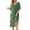 Floral Green, variant on Ekouaer Nightgowns for Women Short Sleeve House Dresses with Pockets Pleated Moo moos Floral Print Mumu Dress