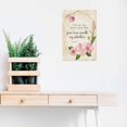 thumbnail image 4 of Psalm 62 1 Metal Signs Floral Bible Verse Wall Art Scripture Wall Decor Christian Quote Nursery Bible Poster Decor for Bedroom Artwork for Office (12x16 in), 4 of 5