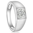 thumbnail image 2 of Pompeii 1 ct Solitaire Diamond Mens Wedding Ring 14k White or Yellow Gold ((G-H),I1), 2 of 7