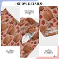 thumbnail image 4 of Wobogo Strawberry Capybara Long Pajama Pants Bottoms Soft Sleepwear with Pockets, 4 of 9