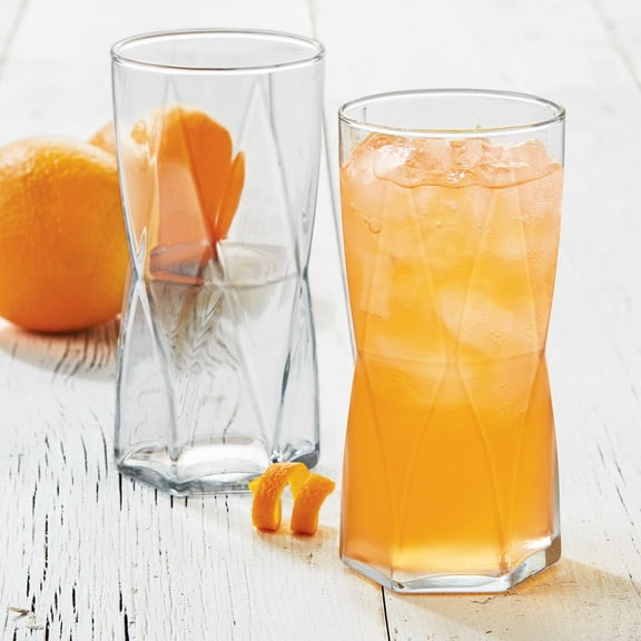 Libbey Rhombus Tumbler Glass, 4 Pack