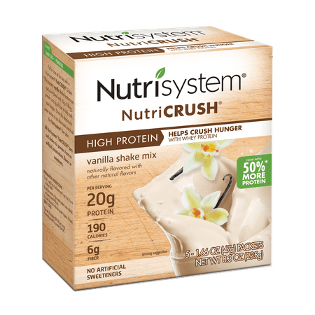 - Nutrisystem NutriCrush Vanilla Shake Powder, 1.66 Oz, 5CT