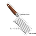 thumbnail image 2 of Crinkle Fry Cutter Wavy Non Handle Crinkle Cutter | Purpose Crinkle Slicer For Potatos Handheld Wavy Fry For Potato 1pc Fruit Slicers Hand Chopper for Vegetables String Potato Cuber And Kitchen Items, 2 of 3