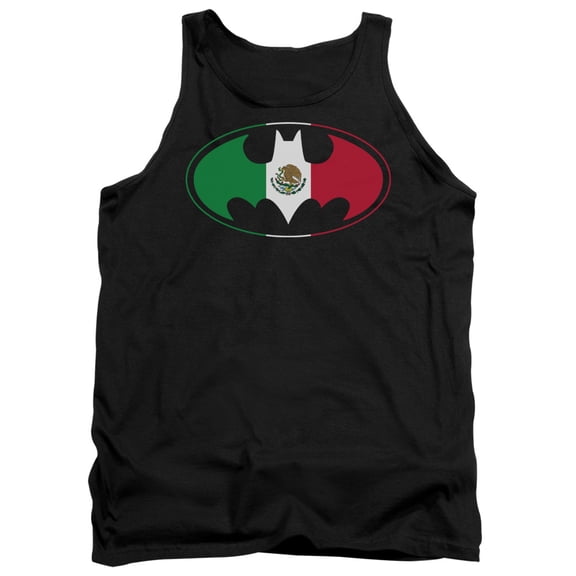 Batman Men's Mexican Flag Shield Mens Tank X-Large Black