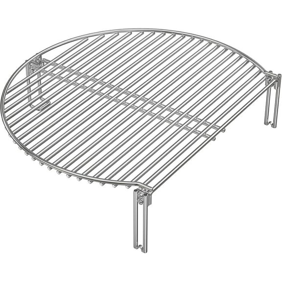 DYJP Stainless Steel Grill Expander Cooking Grate Fits for Charcoal Kettle Grills like Weber,Char-Broil and Ceramic Grills like Large Big Green Egg,Kamado Joe Classic,Pit Boss,Louisiana