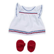 Manhattan Toy Baby Stella Liberty Dress & Sandals Baby Doll Clothes for 15" Dolls