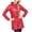 Red, variant on Ikevan Women Light Outerwear Solid Hooded Zippers Coat Down Jackets