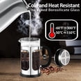 thumbnail image 3 of YMMIND Cafetera de prensa francesa (34 oz, 1 cuarto de galón, 5-6 tazas), prensa de café, con sistema de 4 filtros, vidrio de borosilicato de espesor resistente al calor, regalos de tetera de café frí, 3 of 5