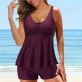 thumbnail image 2 of Conjunto de tankini con tiras en la espalda con estampado conservador para mujer Trajes de baño de dos piezas Traje de baño OAVQHLG3B Store lin121212, 2 of 4