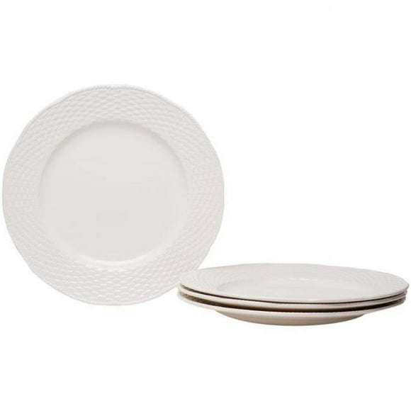 Red Vanilla FC900-401 11.25 in. Nantucket White Dinner Plates - Set of 4