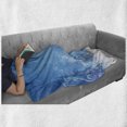 thumbnail image 6 of Winter Soft Flannel Fleece Blanket, Music Inspired Winter Imagery Notes and Snowflakes Illustration Seasonal Image, Cozy Plush for Indoor and Outdoor Use, 50" x 60", Blue White Lilac, by Ambesonne, 6 of 6