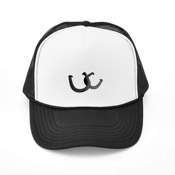 CafePress - Lucky Horseshoes - Trucker Hat - Polyester Foam Front and Nylon Mesh Weave Back