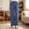 thumbnail image 6 of Lmnyox Wide Leg Pants for Toddler Kids Casual Loose Pull On Pants Plain Athletic Trousers with Pockets, 6 of 7