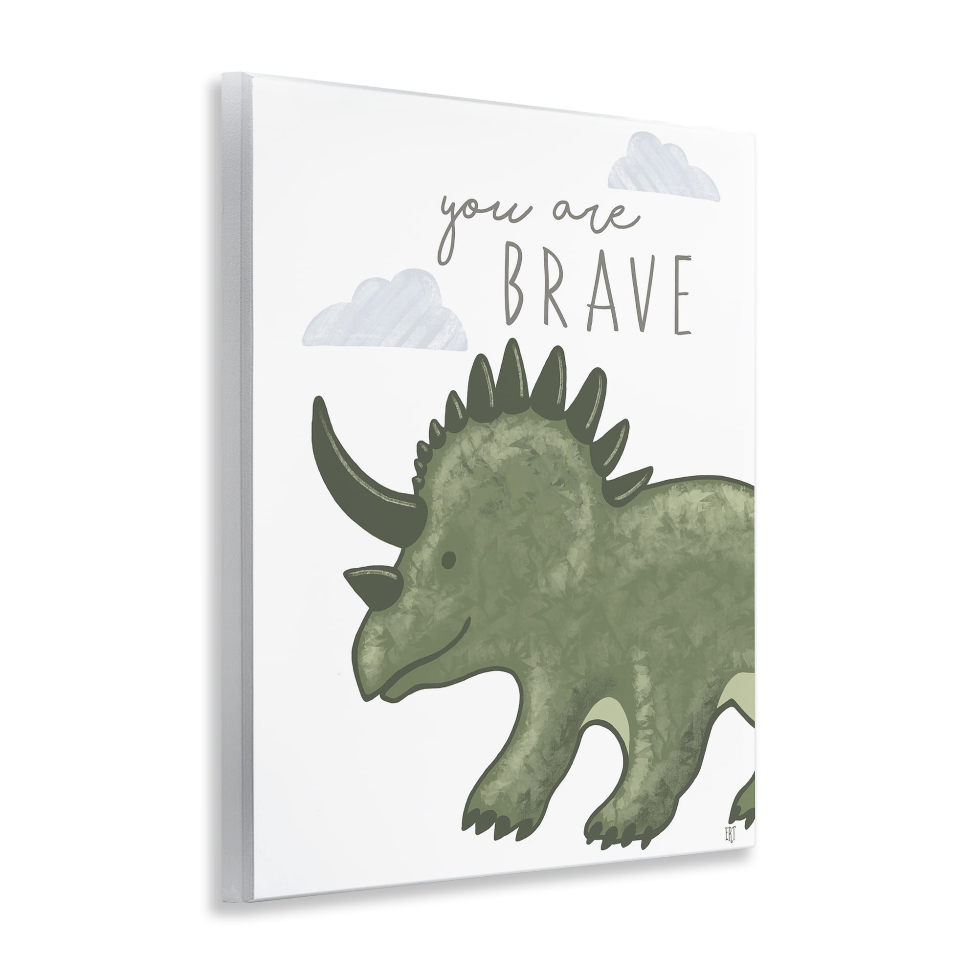 Stupell Industries You Are Brave Dinosaur Wall Plaque Art, design by Elizabeth Tyndall
