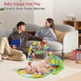 thumbnail image 4 of Baby Play Mat Gym with Piano & Toys-Tummy Time Activity Mat for Infants 0-12M (Green), 4 of 9