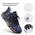 thumbnail image 4 of Paisley Pattern Blue Walking Shoes for Men Woman Lightweight Tennis Fashion Elastic Sports Shoes Cushion Basketball Shoes, 4 of 7