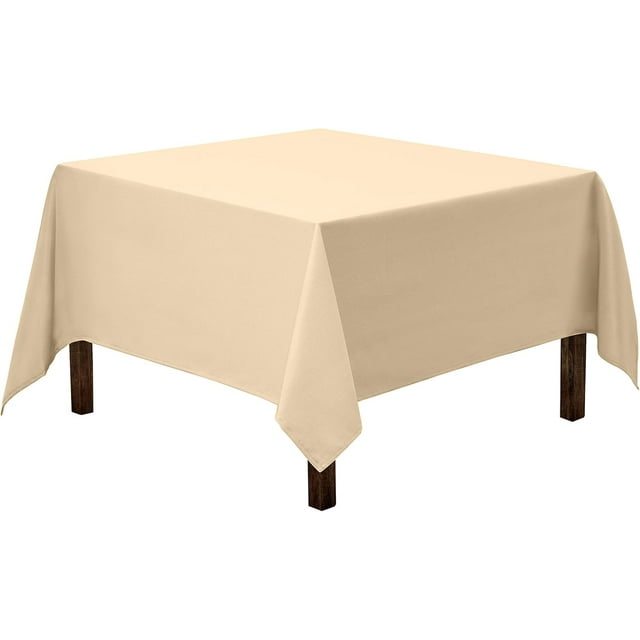 Nappe Carrée x Nappe Carrée Charbon pour Tables Carrées Ou Rondes en Polyester Lavable, Idéale pour Buffets, Fêtes, Soupers des Fêtes, Mariages et Plus