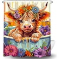 thumbnail image 6 of Funny Donkey Shower Curtain  Sketch Hilarious Cute Animal Black White Bathtub Cute Farmhouse Country Modern Bathroom Accessories Set Decor Waterproof Polyester Fabric 12 Hooks, 6 of 6