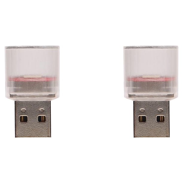 Naiovety Luz del coche USB LED Interior 35lm Atmósfera Lámpara del vehículo Conducción interior Iluminación nocturna automática Flash Flash lento colorido 2Conjunto