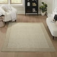 thumbnail image 2 of Mainstays Farmhouse Faux Sisal Olefin Beige Border Indoor Area Rug, 4'x5'4", 2 of 9