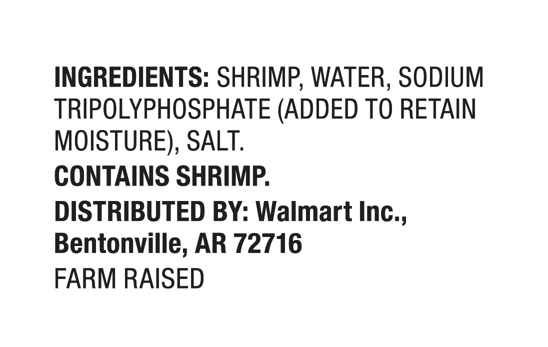 Great Value Frozen Peeled Tail on Extra Large Shrimp, 12 oz Bag (26-30 Count per lb)